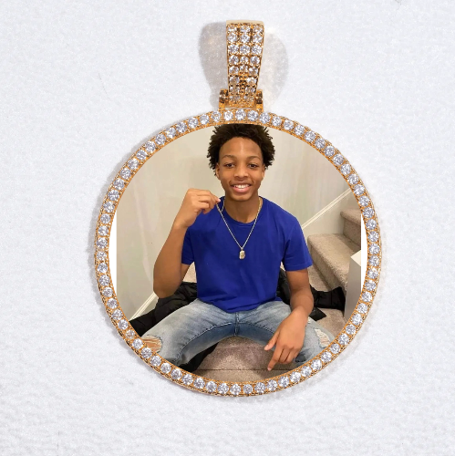 MEDIUM 3D CIRCLE CUSTOM PICTURE PENDANT