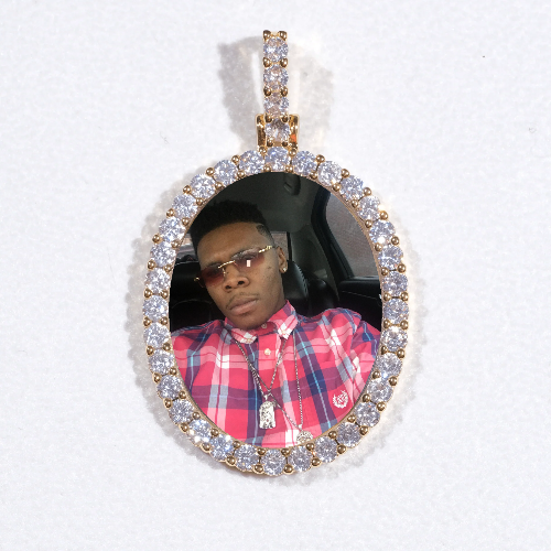 3D Oval Custom Picture Pendant