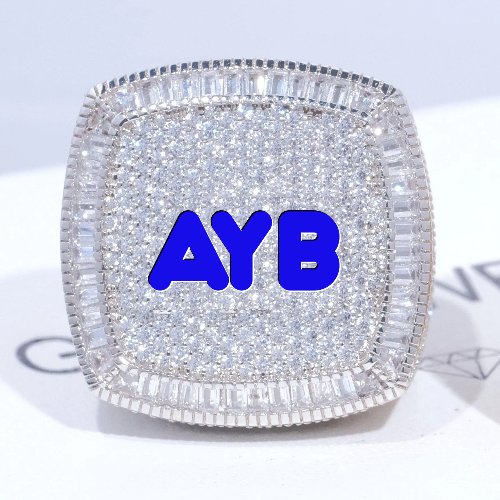 CUSTOM LETTER 3D ICED RING