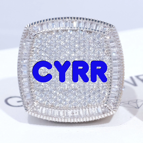 CUSTOM LETTER 3D ICED RING