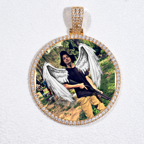 MEDIUM 3D CIRCLE CUSTOM PICTURE PENDANT