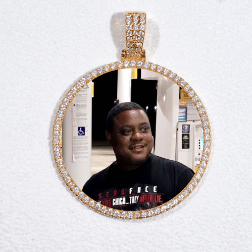 MEDIUM 3D CIRCLE CUSTOM PICTURE PENDANT