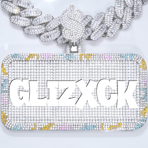 CUSTOM LETTER NECKLACE 3D COLORFUL SQUARE