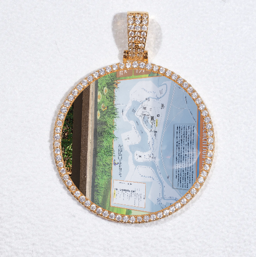 MEDIUM 3D CIRCLE CUSTOM PICTURE PENDANT