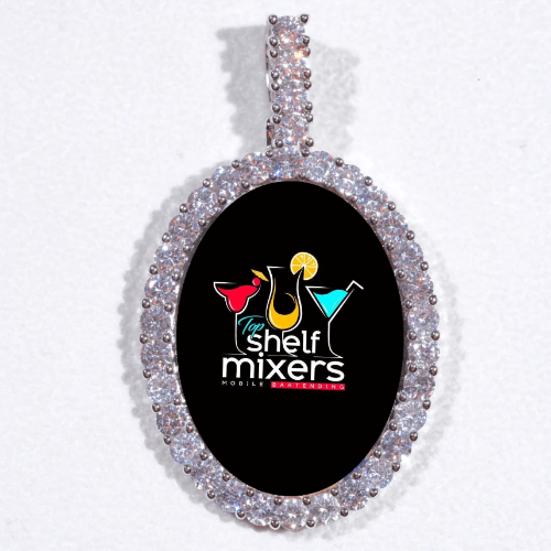 Large 3D Oval Custom Picture Pendant
