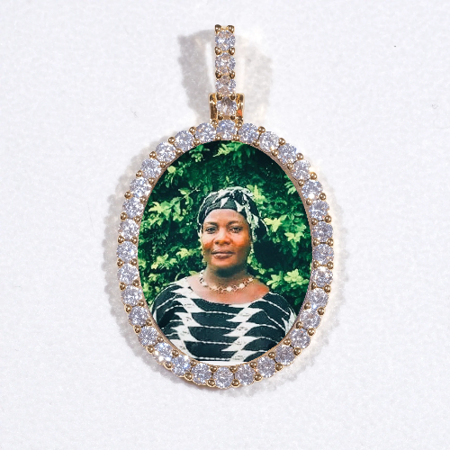 3D Oval Custom Picture Pendant