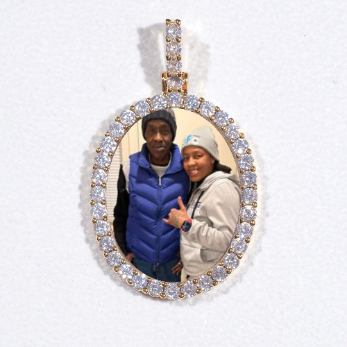 3D Oval Custom Picture Pendant