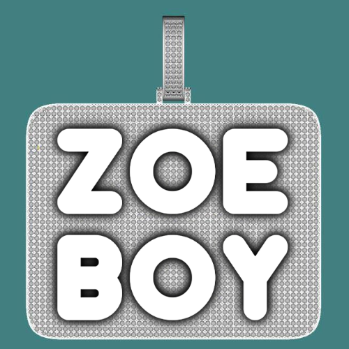 CUSTOM LETTER NECKLACE 3D BIG SQUARE