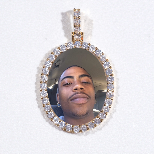 3D Oval Custom Picture Pendant