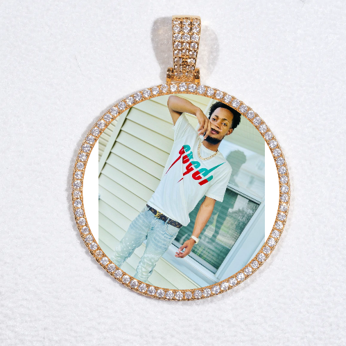MEDIUM 3D CIRCLE CUSTOM PICTURE PENDANT