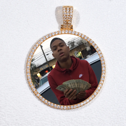 MEDIUM 3D CIRCLE CUSTOM PICTURE PENDANT