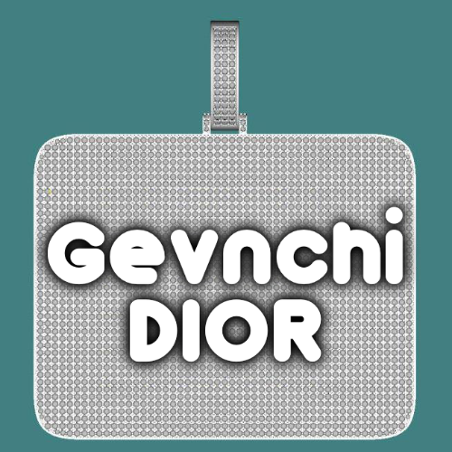 CUSTOM LETTER NECKLACE 3D BIG SQUARE