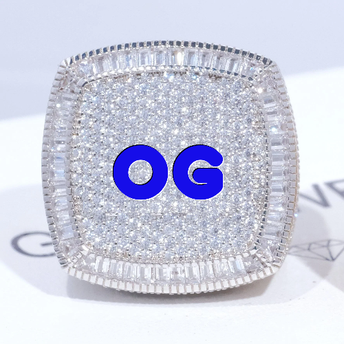 CUSTOM LETTER 3D ICED RING