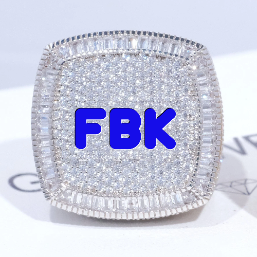 CUSTOM LETTER 3D ICED RING