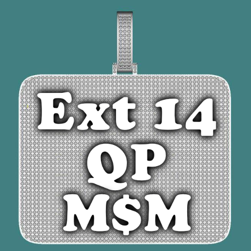 CUSTOM LETTER NECKLACE 3D BIG SQUARE