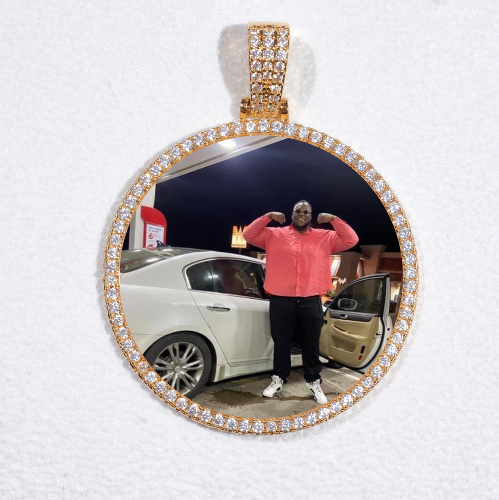 MEDIUM 3D CIRCLE CUSTOM PICTURE PENDANT