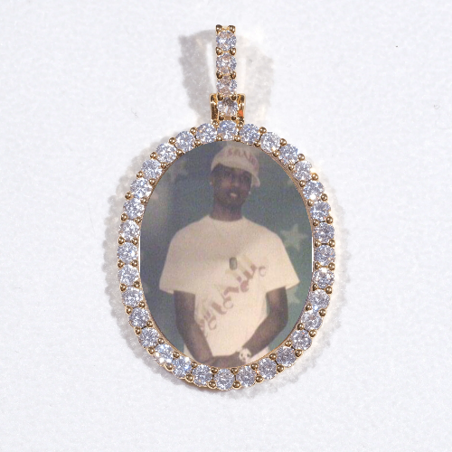 3D Oval Custom Picture Pendant