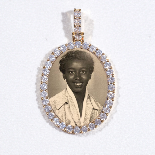 3D Oval Custom Picture Pendant