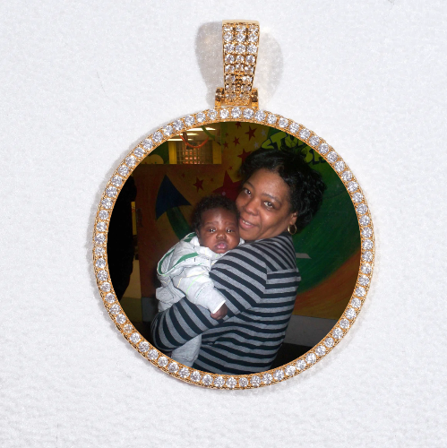 MEDIUM 3D CIRCLE CUSTOM PICTURE PENDANT