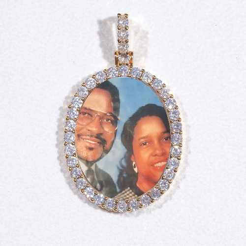 3D Oval Custom Picture Pendant