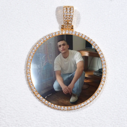 MEDIUM 3D CIRCLE CUSTOM PICTURE PENDANT
