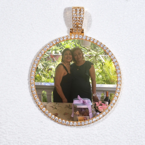 MEDIUM 3D CIRCLE CUSTOM PICTURE PENDANT