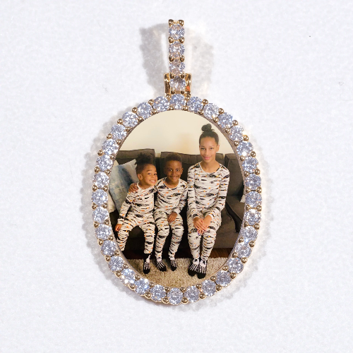 3D Oval Custom Picture Pendant
