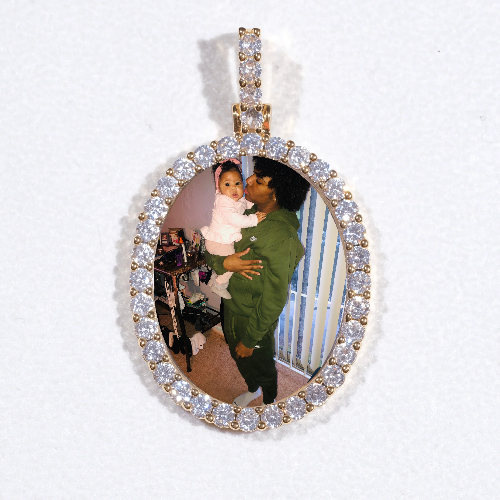 3D Oval Custom Picture Pendant