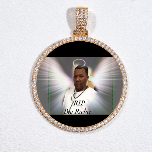 MEDIUM 3D CIRCLE CUSTOM PICTURE PENDANT