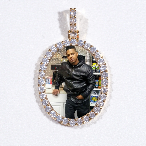 3D Oval Custom Picture Pendant