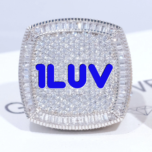 CUSTOM LETTER 3D ICED RING