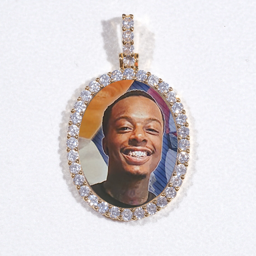 3D Oval Custom Picture Pendant