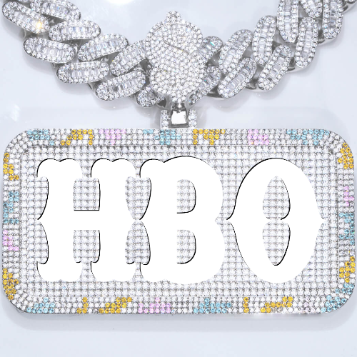CUSTOM LETTER NECKLACE 3D COLORFUL SQUARE