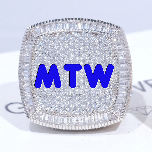 CUSTOM LETTER 3D ICED RING