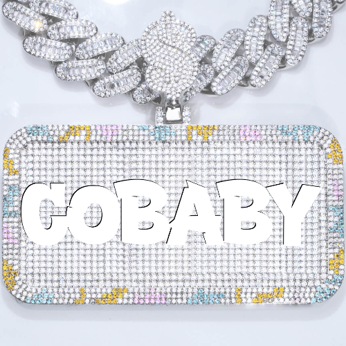 CUSTOM LETTER NECKLACE 3D COLORFUL SQUARE