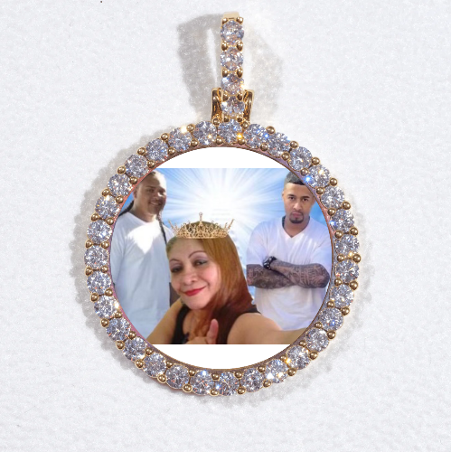 3D CIRCLE CUSTOM PICTURE PENDANT SMALL SIZE