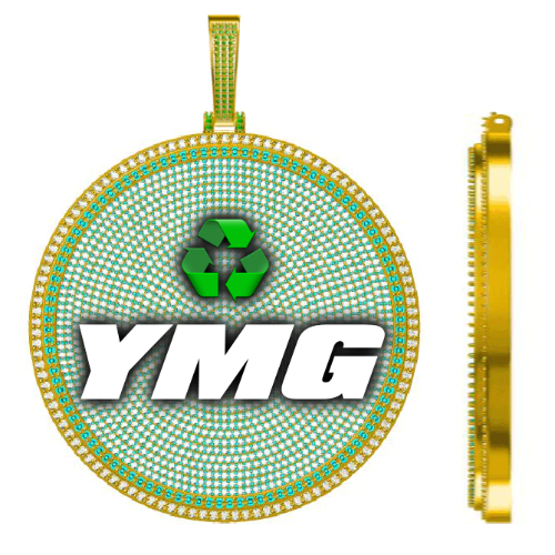 CUSTOM LETTER NECKLACE 3D BIG DISC
