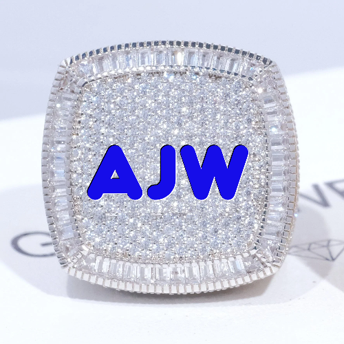 CUSTOM LETTER 3D ICED RING