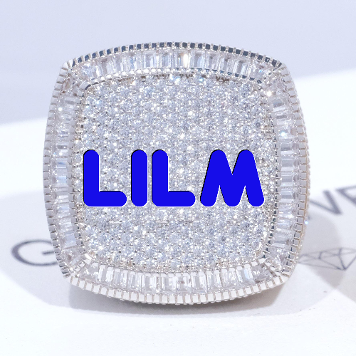 CUSTOM LETTER 3D ICED RING
