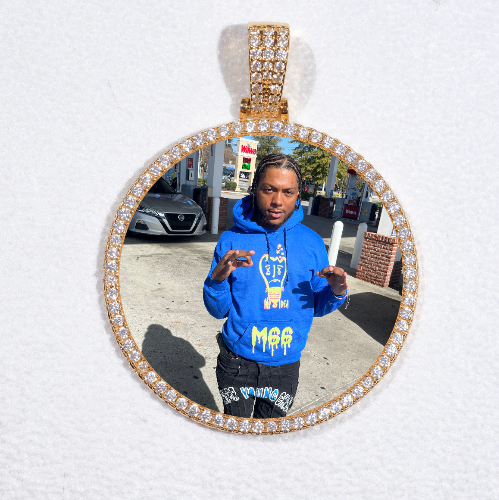 MEDIUM 3D CIRCLE CUSTOM PICTURE PENDANT