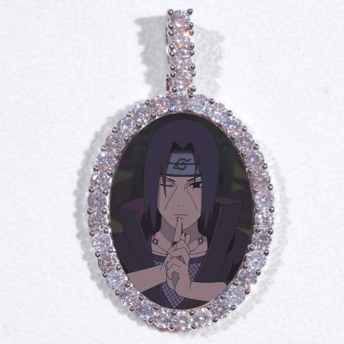 Large 3D Oval Custom Picture Pendant