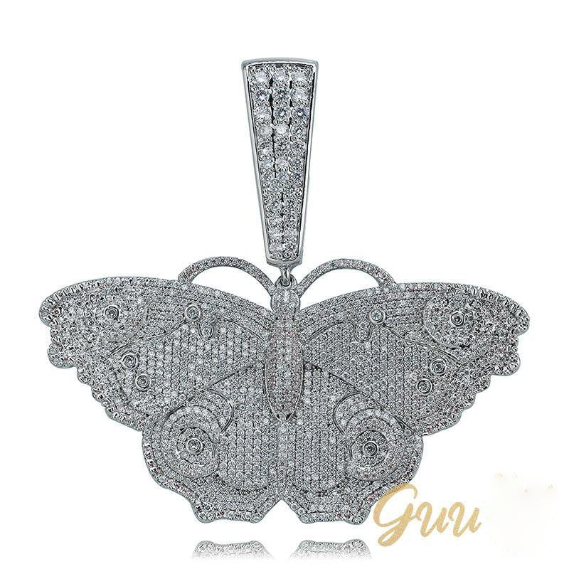 18K Gold-Plated Micro Inlay  AAA CZ Butterfly Pendant - The GUU Shop