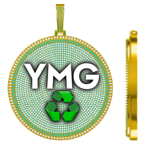 CUSTOM LETTER NECKLACE 3D BIG DISC
