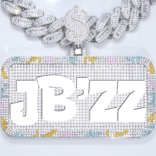 CUSTOM LETTER NECKLACE 3D COLORFUL SQUARE