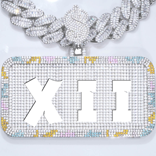 CUSTOM LETTER NECKLACE 3D COLORFUL SQUARE