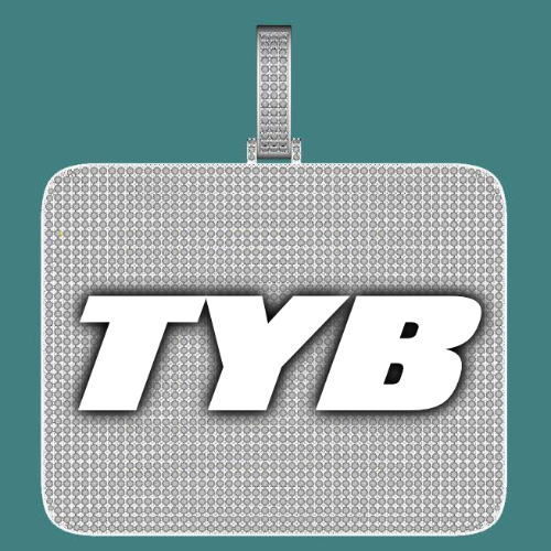 CUSTOM LETTER NECKLACE 3D BIG SQUARE