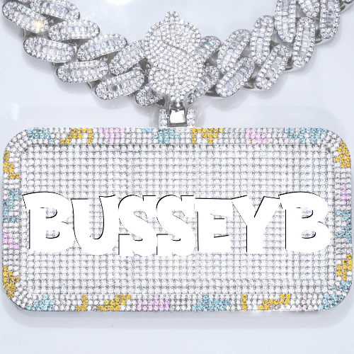 CUSTOM LETTER NECKLACE 3D COLORFUL SQUARE