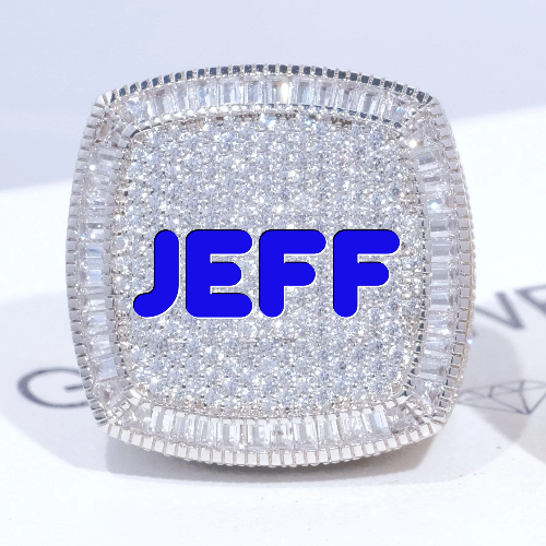 CUSTOM LETTER 3D ICED RING