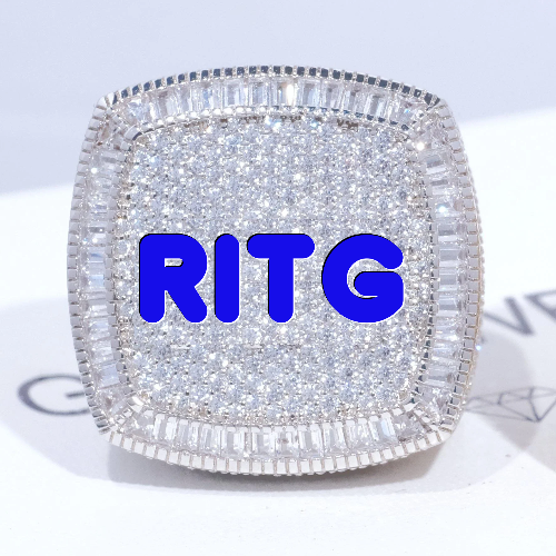 CUSTOM LETTER 3D ICED RING