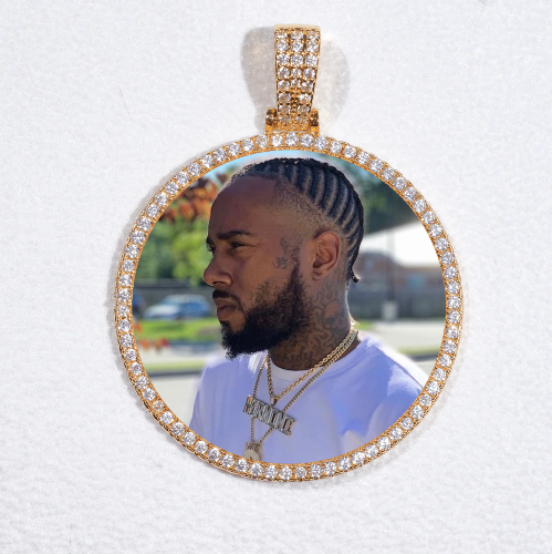 MEDIUM 3D CIRCLE CUSTOM PICTURE PENDANT